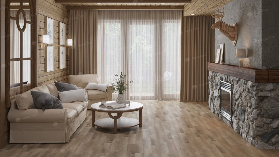 Виниловая плитка "Alpine Floor" Parquet LVT Дуб Синистра (590*118*2,5 мм) — купить в Саратове